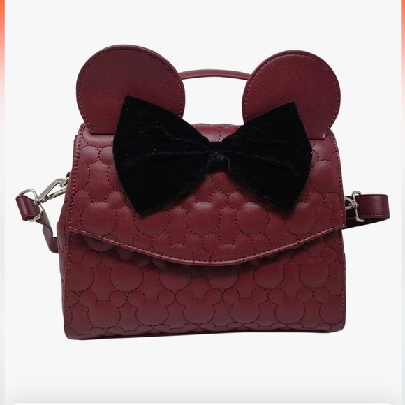 Loungefly Minnie Mouse Crossbody Satchel Quilted Bag - NWT - Picture 6 of 12